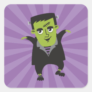 Happy Halloween Frankenstein Sticker