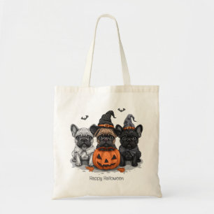 Happy Halloween French Bulldogs Tragetasche