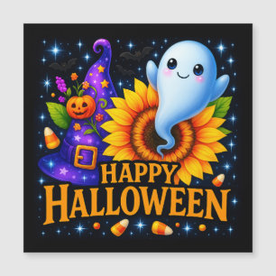 Happy Halloween Friendly Ghost Magnetic Card Magnetkarte