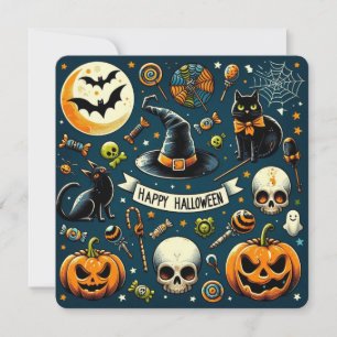 Happy Halloween Fun & Éffrayant Invitation Card
