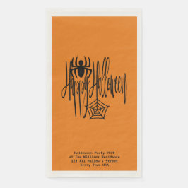 Happy Halloween Funny Beängstigend Spider Cobweb Serviette