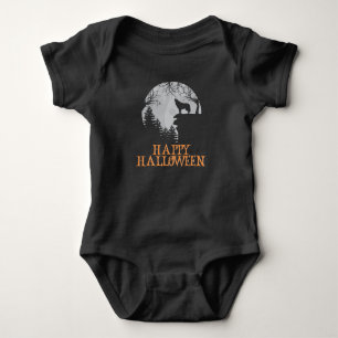 Happy Halloween Funny Creepy Character Baby Strampler