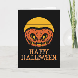 Happy Halloween Funny Creepy Character Karte