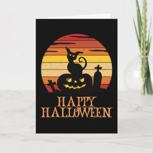 Happy Halloween Funny Creepy Character Karte