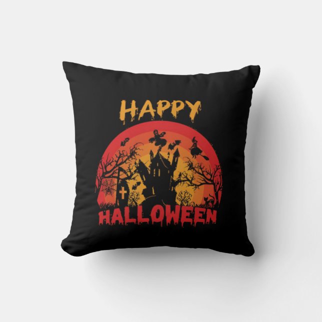 Happy Halloween Funny Design Kissen (Vorderseite)