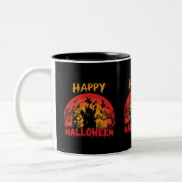 Happy Halloween Funny Design Zweifarbige Tasse