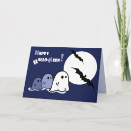 Happy Halloween. Funny Little Ghosts Karte