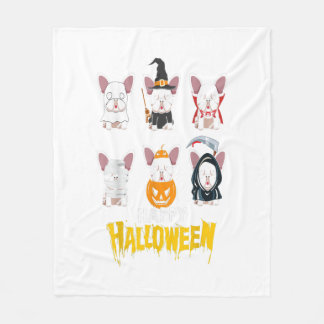 Happy Halloween Funny Pug Dogs Costume Cute French Fleecedecke