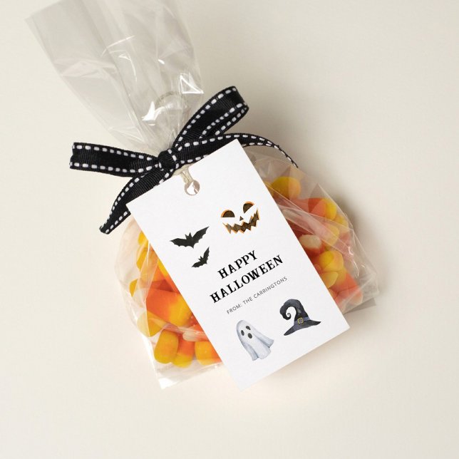 Happy Halloween Gefallen Tag Spooky Halloween Tag Geschenkanhänger (Von Creator hochgeladen)