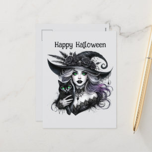 Happy Halloween geile Hexe anpassbar Feiertagspostkarte