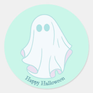 Happy Halloween-Geist Runder Aufkleber
