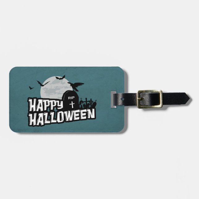 Happy Halloween Gepäckanhänger (Vorderseite horizontal)