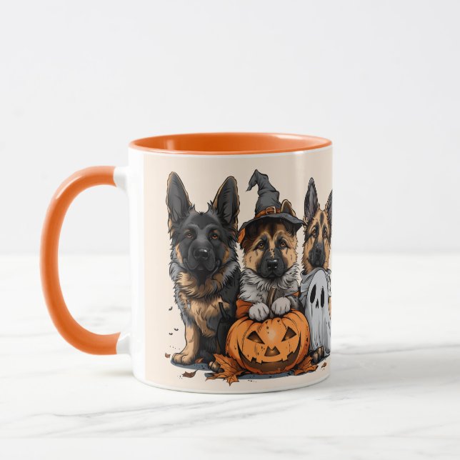 Happy Halloween German Shepherd Dogs Tasse (Links)