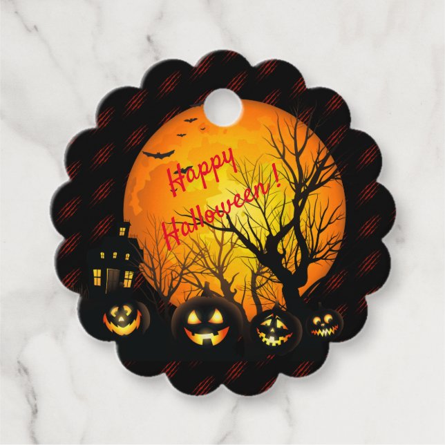 Happy Halloween Geschenkanhänger (Vorderseite)