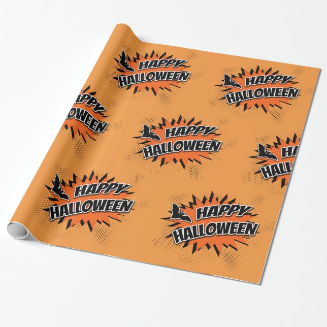 Happy Halloween Geschenkpapier (Ungerollt)