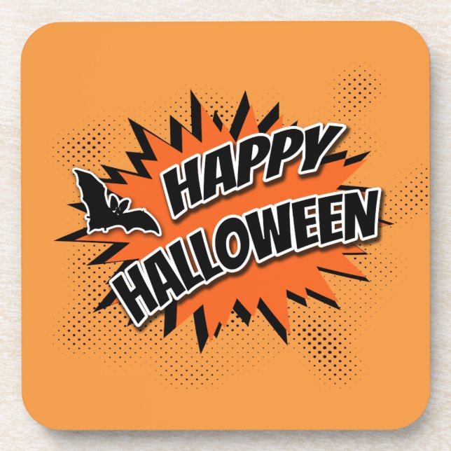 Happy Halloween Getränkeuntersetzer (Vorderseite)