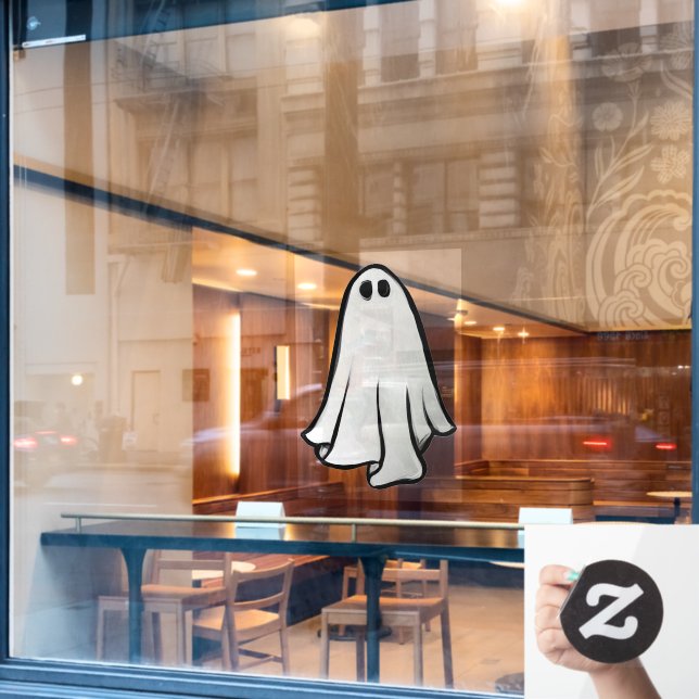 Happy Halloween Ghost Halloween-Party Ghosts Fensteraufkleber (Café-Fenster)
