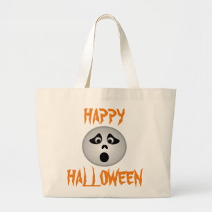 "HAPPY HALLOWEEN" GHOST JUMBO STOFFBEUTEL