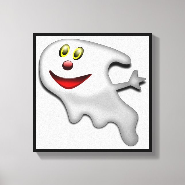 "HAPPY HALLOWEEN" GHOST LEINWANDDRUCK (Vorderseite)