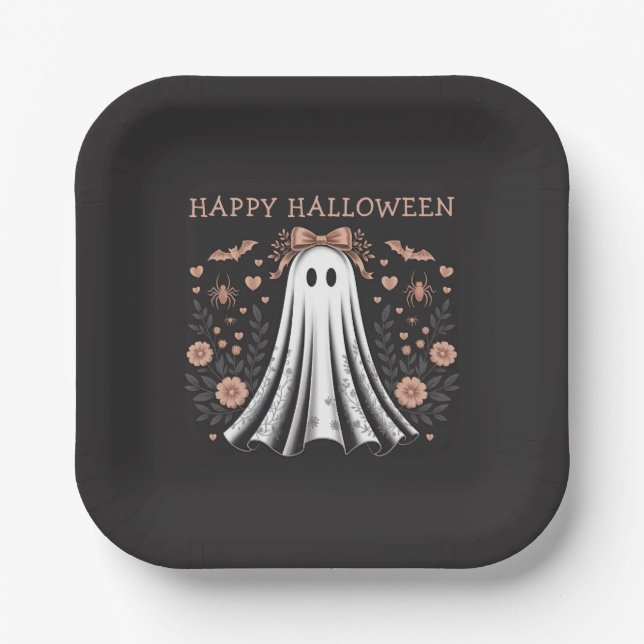 Happy Halloween Ghost Party Teller (Vorderseite)