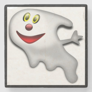 "HAPPY HALLOWEEN" GHOST STEINUNTERSETZER