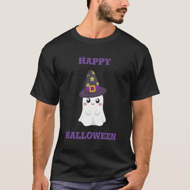 Happy Halloween Ghost T-Shirt (Vorderseite)