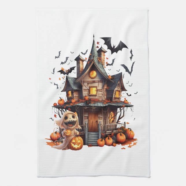 Happy Halloween Ghoul Geschirrtuch (Vertikal)