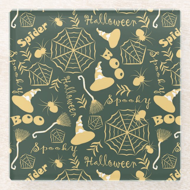 Happy Halloween Glasuntersetzer (Vorderseite)