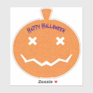 Happy Halloween Glitzer Pumpkin Aufkleber