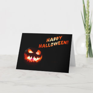 HAPPY HALLOWEEN - Glühender Jack-O-Lantern Karte