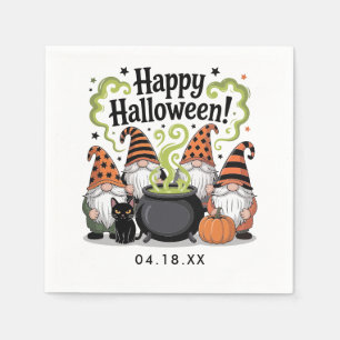 Happy Halloween Gnome   Niedliches und festliches  Serviette