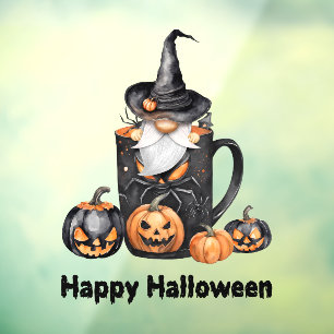 Happy Halloween Gnome Window Cling Fensteraufkleber