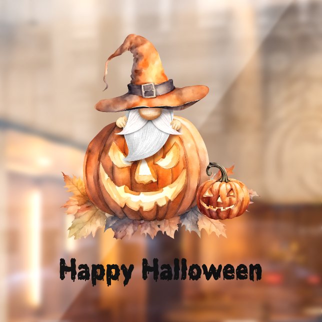 Happy Halloween Gnome Window Cling Fensteraufkleber (Blatt 2)