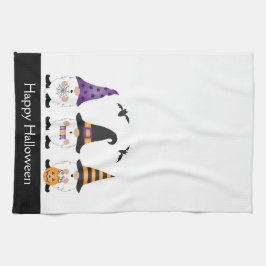 Happy Halloween Gnomes Lila Orange Geschirrtuch