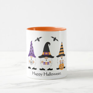 Happy Halloween Gnomes Lila Orange Tasse