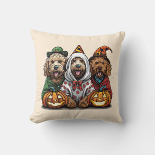 Happy Halloween Goldendoodle Hunde Kissen