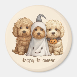 Happy Halloween Goldendoodle Hunde Magnet