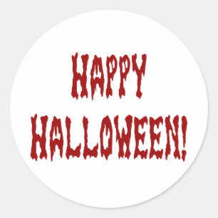 Happy Halloween Gore Text Runder Aufkleber