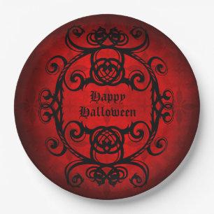 Happy Halloween-Gotik Pappteller