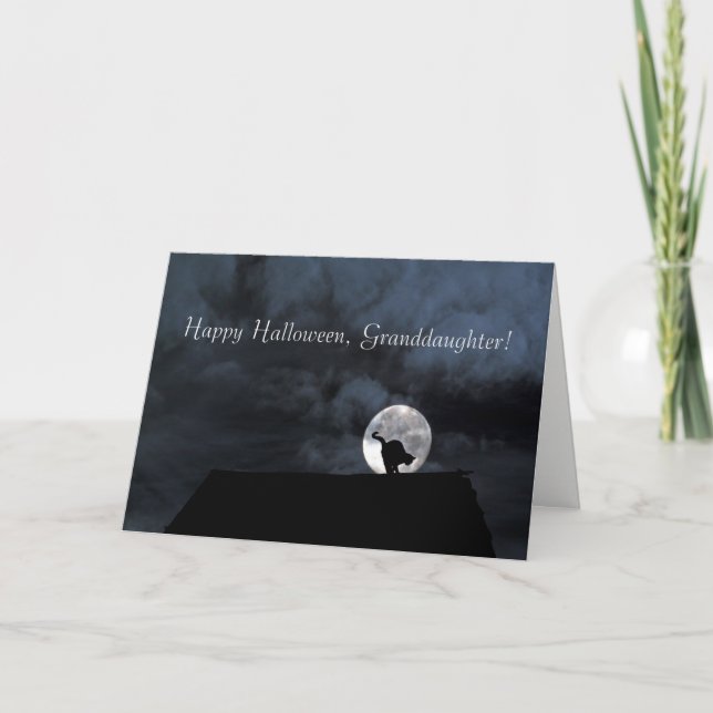 Happy Halloween Grandtochterkarte Karte (Vorderseite)