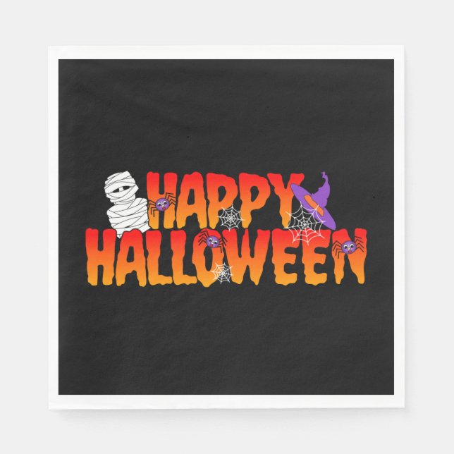 Happy Halloween Graphic Serviette (Vorderseite)