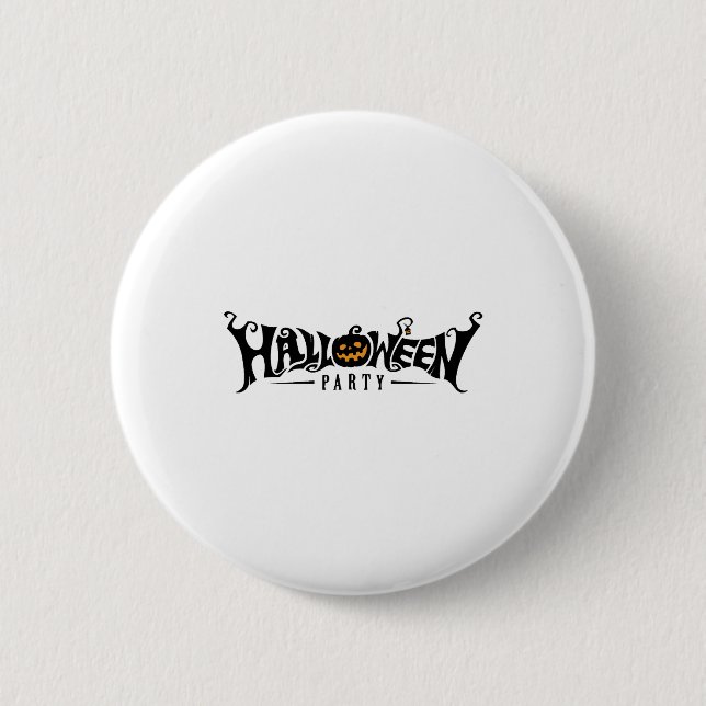happy Halloween, Halloween party, funny Halloween  Button (Vorderseite)