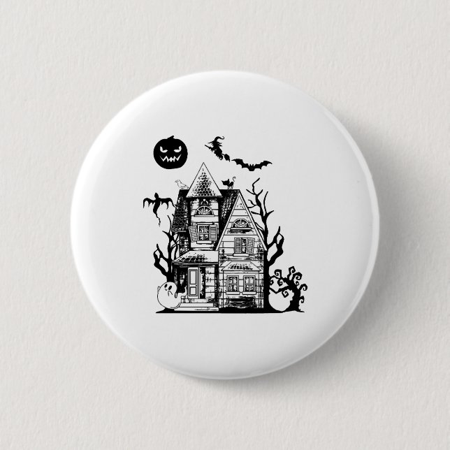 happy Halloween, Halloween party, funny Halloween  Button (Vorderseite)