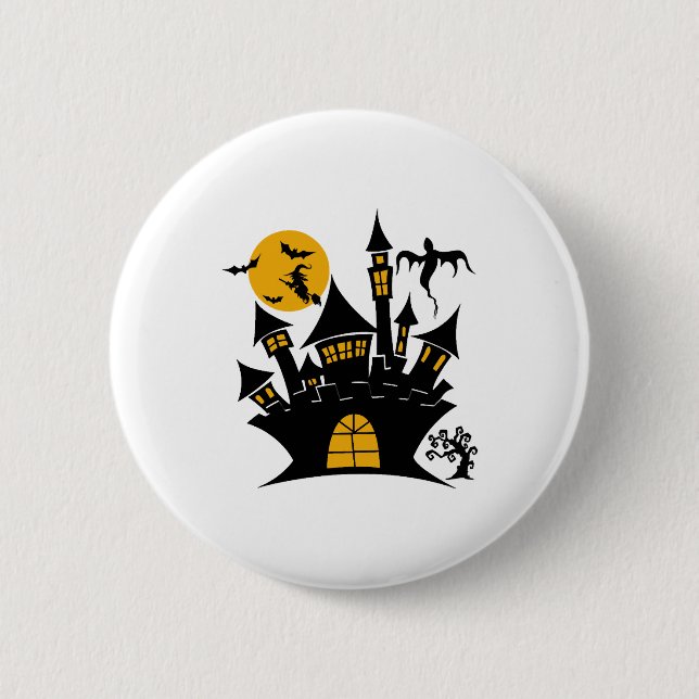 happy Halloween, Halloween party, funny Halloween  Button (Vorderseite)