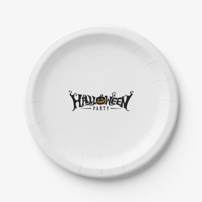 happy Halloween, Halloween party, funny Halloween  Pappteller (Vorderseite)
