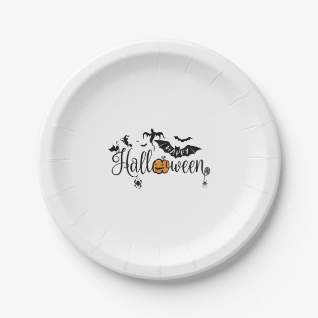 happy Halloween, Halloween party, funny Halloween  Pappteller (Vorderseite)