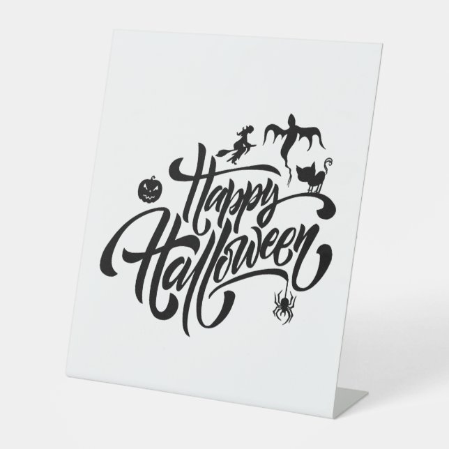 happy Halloween, Halloween party, funny Halloween  Sockelschild (Vorderseite)