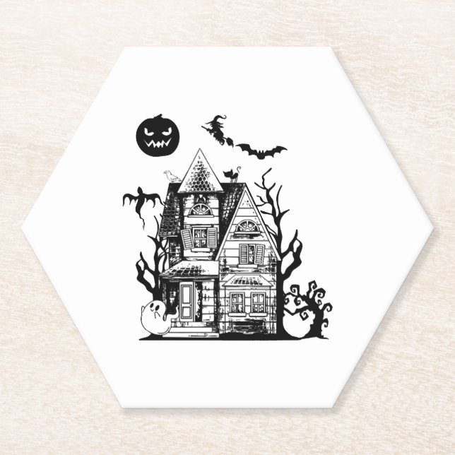 happy Halloween, Halloween party, funny Halloween  Untersetzer (Vorderseite)