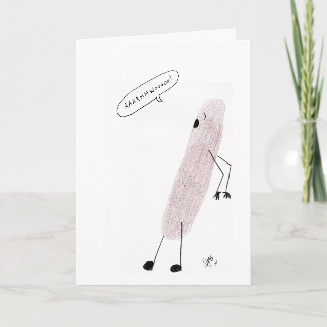 Happy Halloween - Happy Howling Würstchen Card Karte (Vorderseite)
