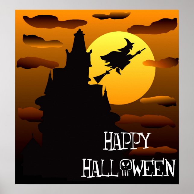 Happy Halloween Haunted House Poster 2 (Devant)